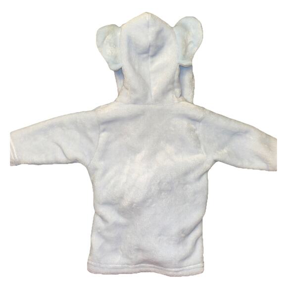 HUDSON BABY HB 0-9 mo Unisex Baby Lt Blue Plush Elephant Bathrobe Pool Tub - Picture 2 of 5